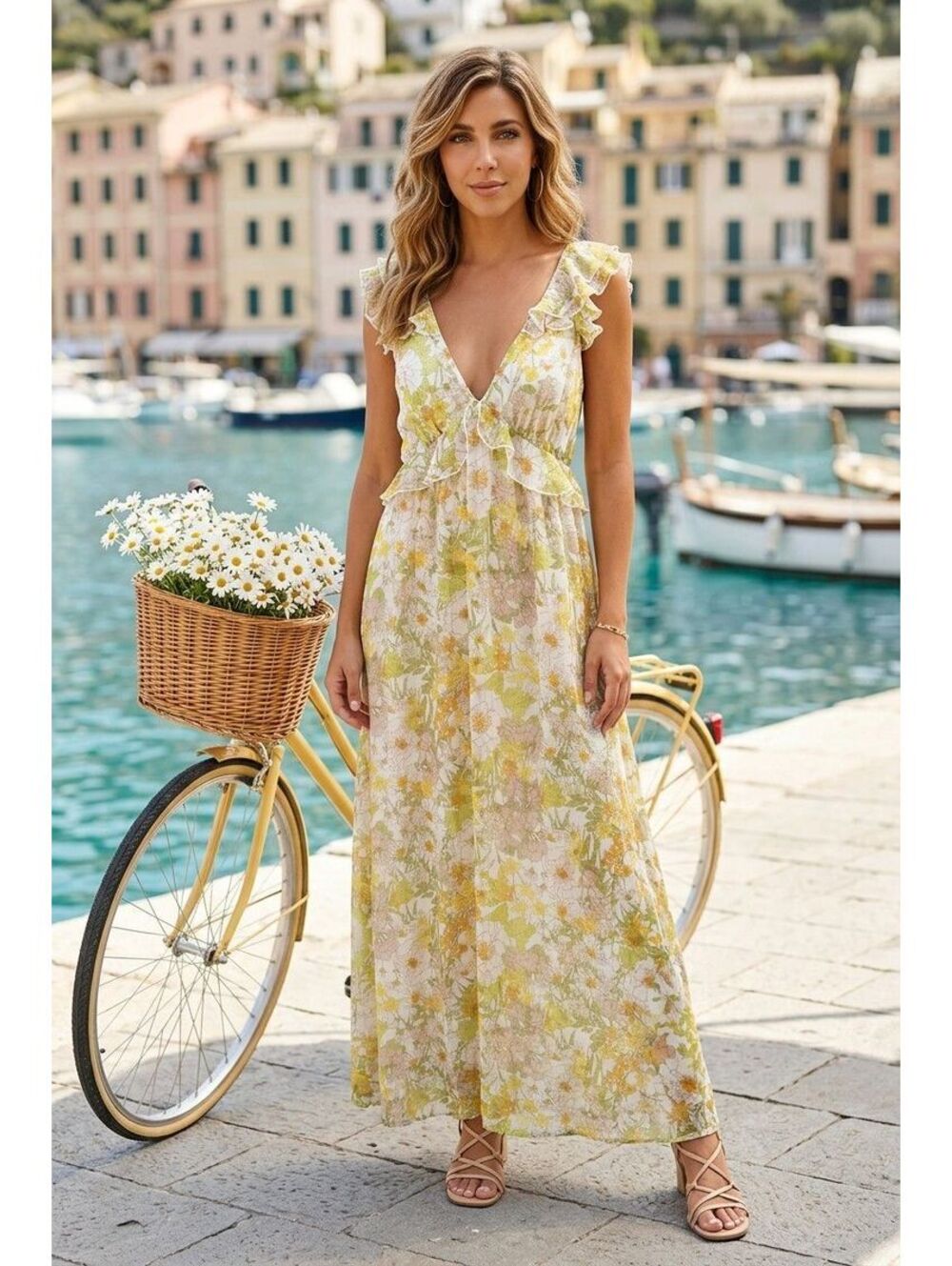 379. Aakaa Floral Flowy Dress
